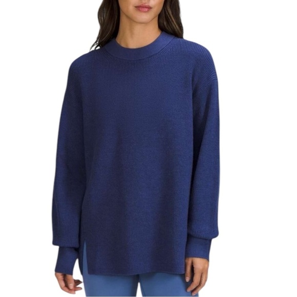 Lululemon Merino Wool-Blend Ribbed Crewneck Sweater- Size 4 (2022) - Picture 1 of 13